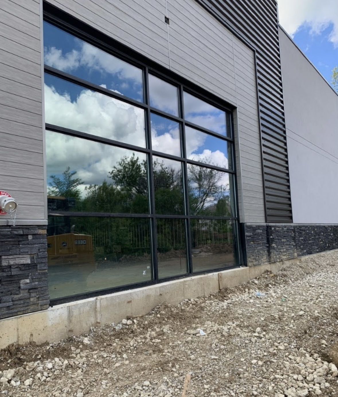 Reflective solar film on new construction