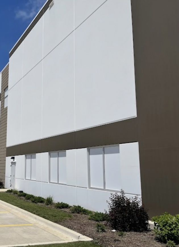 Privacy film on ground-floor windows